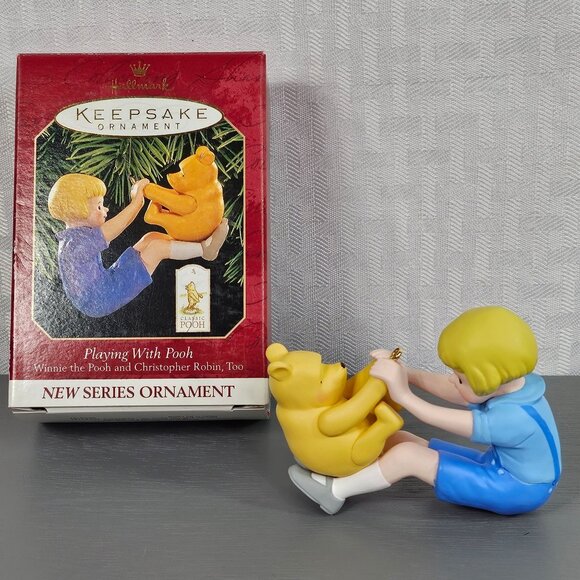Hallmark Keepsake 1999 Ornament Playing with Pooh New with Box - Picture 1 of 3